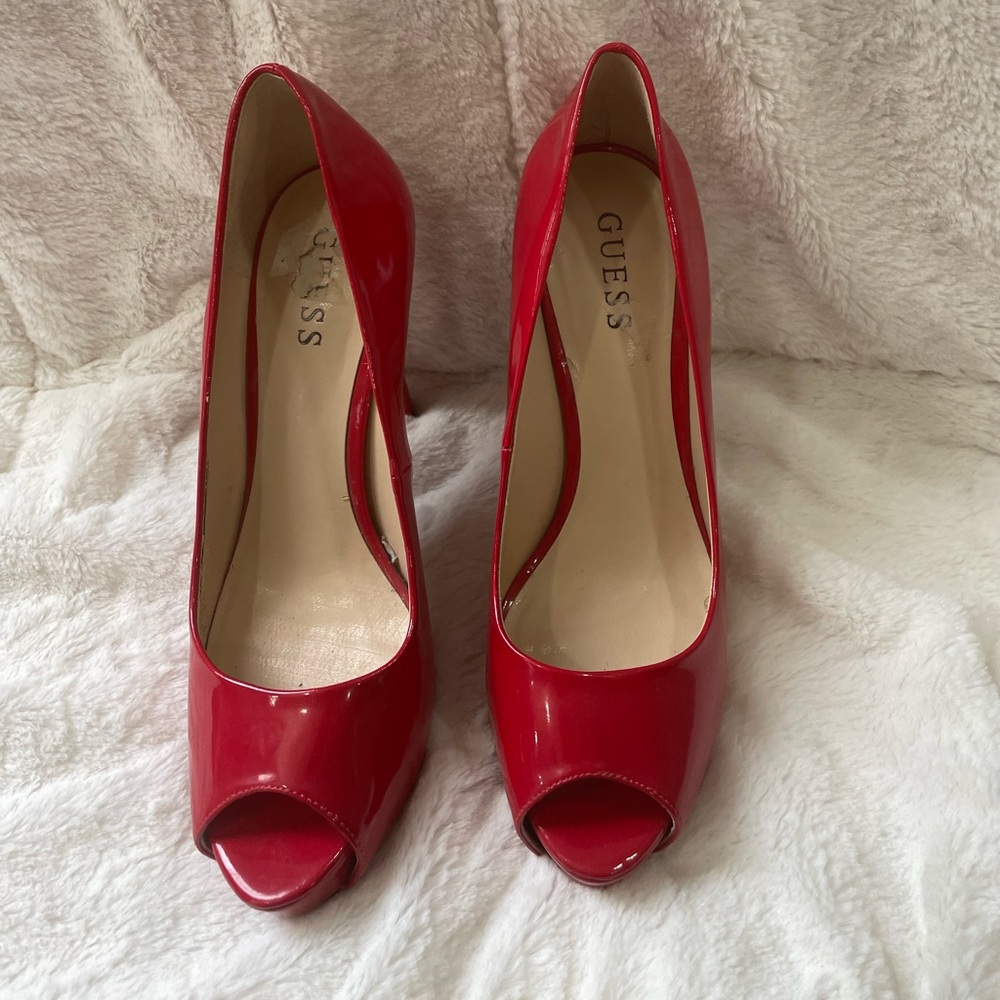 Guess women cacei peep toe platform